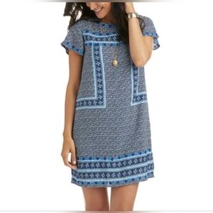 Vineyard Vines Dot Border Print Shift Dress Size 4
